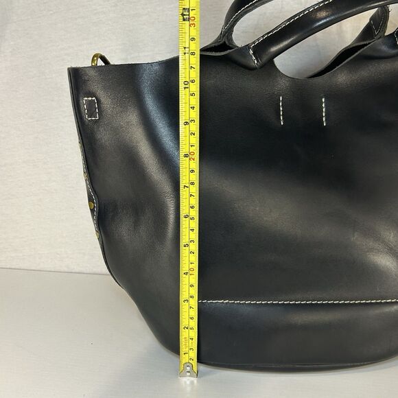 Madewell Edinburgh Bucket Tote Bag Black Leather Shoulder Purse - Picture 6 of 11